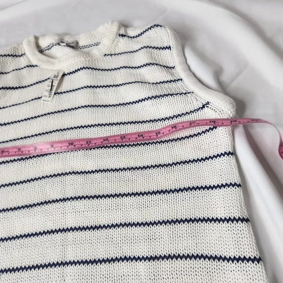 Madewell Women's Size Medium Striped Melina Top Shirt Sleeveless - Picture 7 of 9